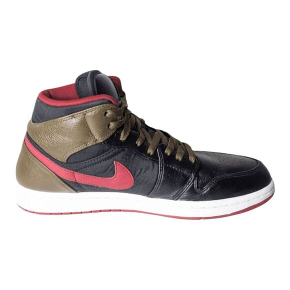 NIKE Air Jordan 1 Phat \'Black Red Olive\' Sneakers Size 11